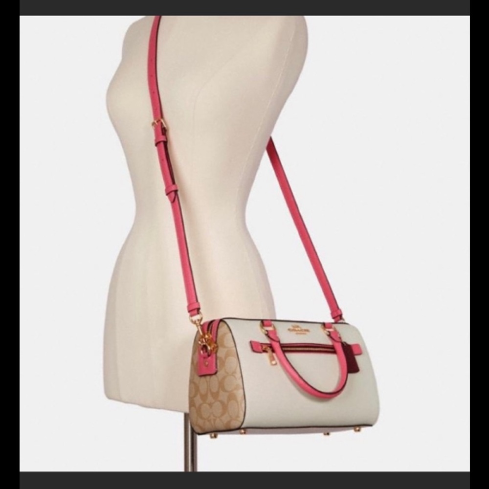 New Coach Rowan Satchel In Colorblock and Wallet - Picture 15 of 15